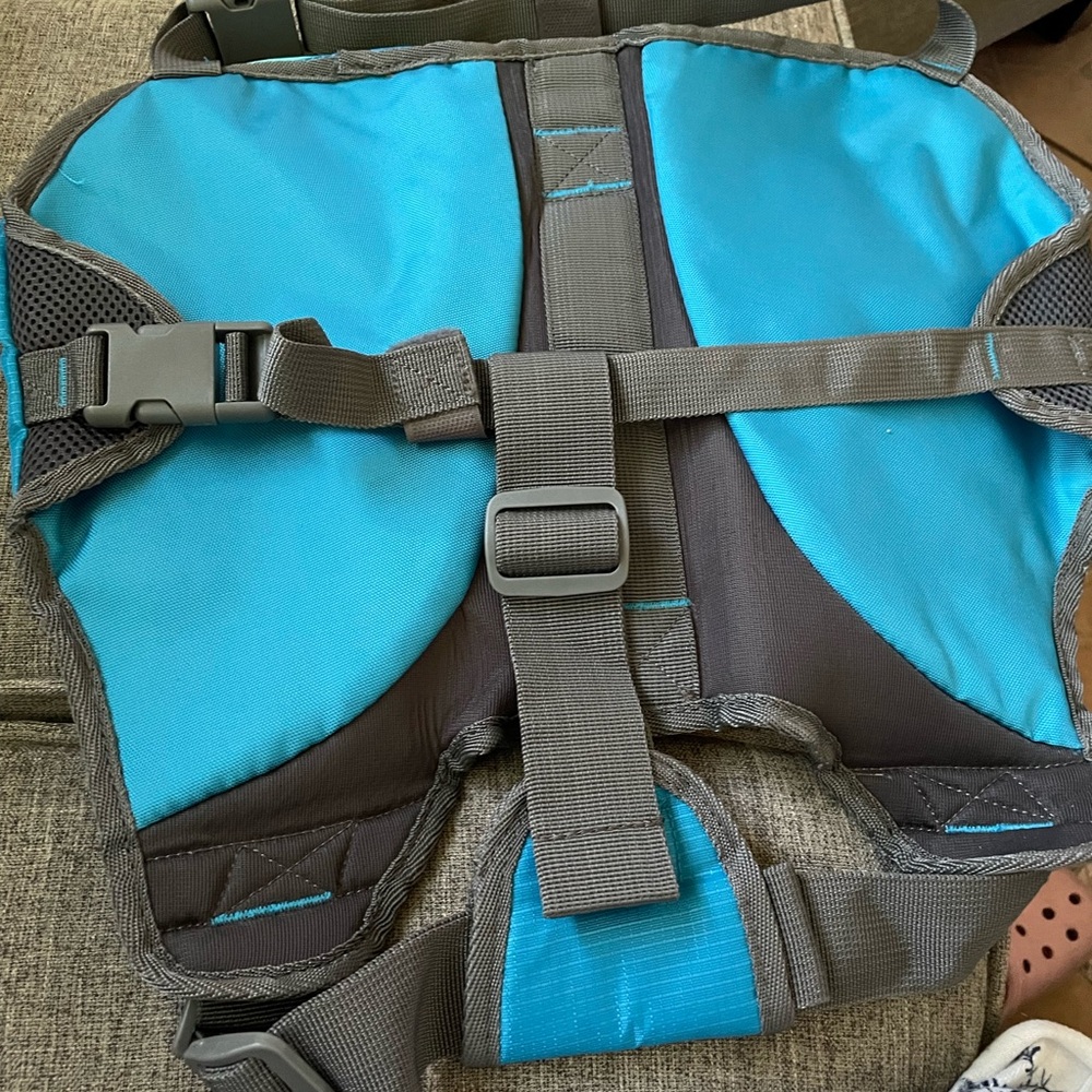 Outward hound doggie hiking travel backpack nylon saddle bag expandable pockets - Picture 7 of 9